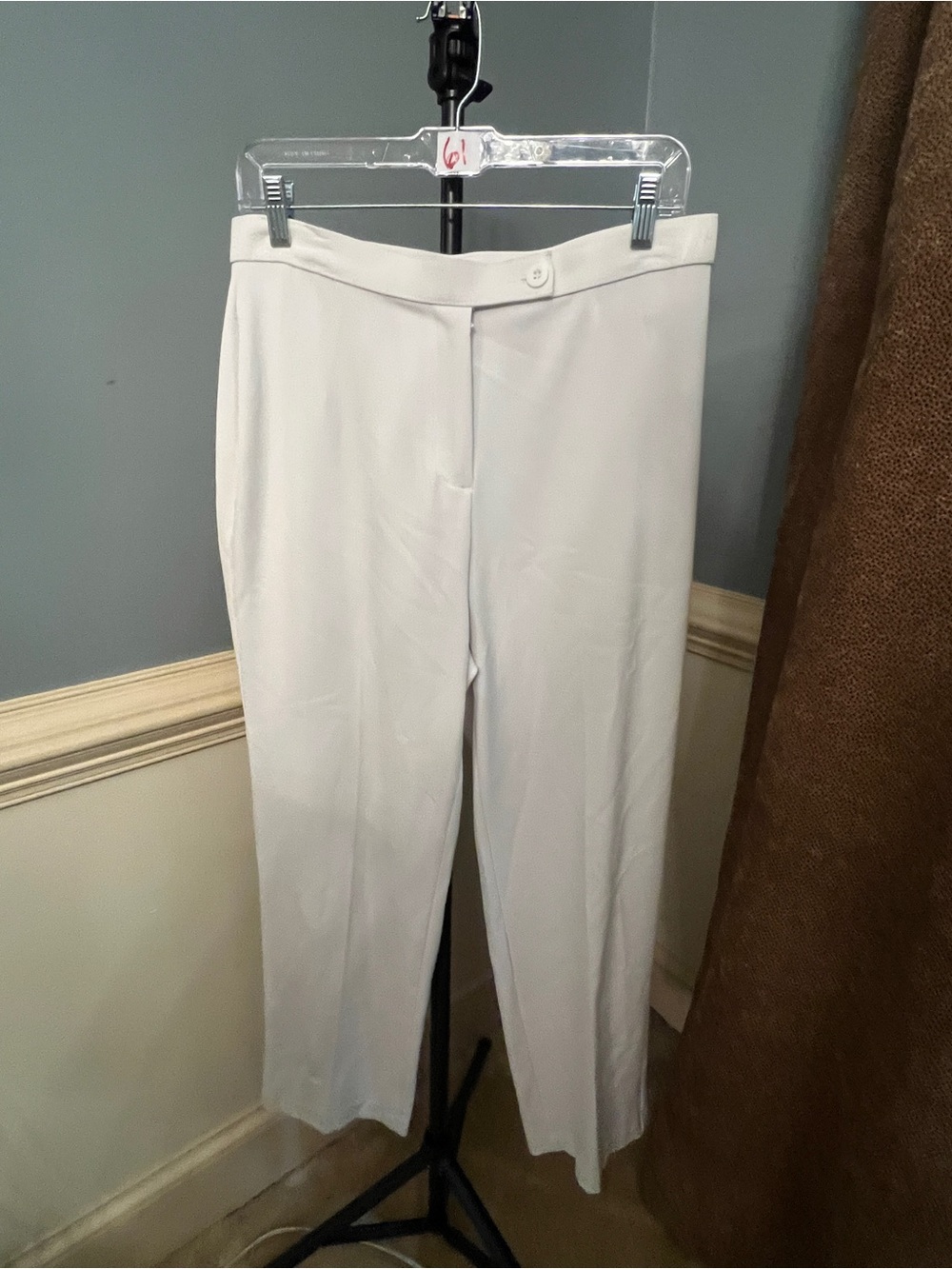 Kim Rogers White Cropped Dress Pants